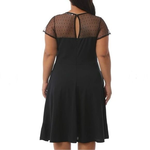 Nemidor 1940s Style Dotted Mesh Midi Swing Party Dress - Picture 2 of 16